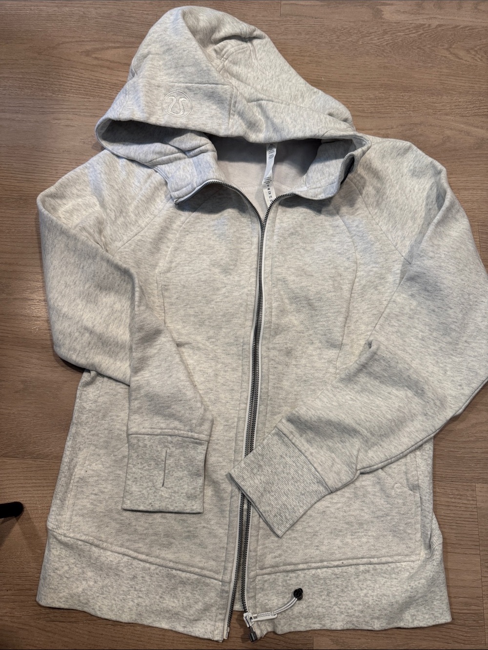 Light Gray Women’s Zip Hoodie Sweatshirt